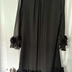 Alex Marie Black Dress with Floral Details